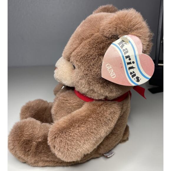 Vintage 1983 GUND Karitas Tender Teddy Plush 9” Brown Bear #2124 With Tags - Picture 3 of 14